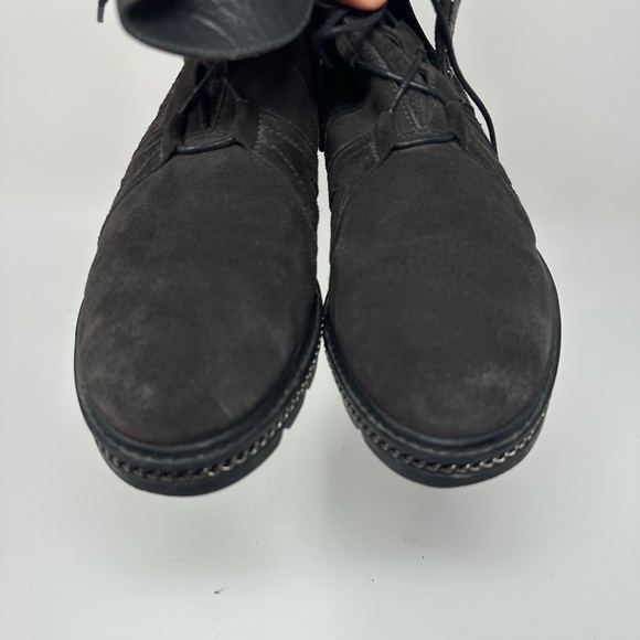 Stuart Weitzman Yadastud Gray Fold Down Studded Combat Boots Women's 10M - Picture 16 of 16